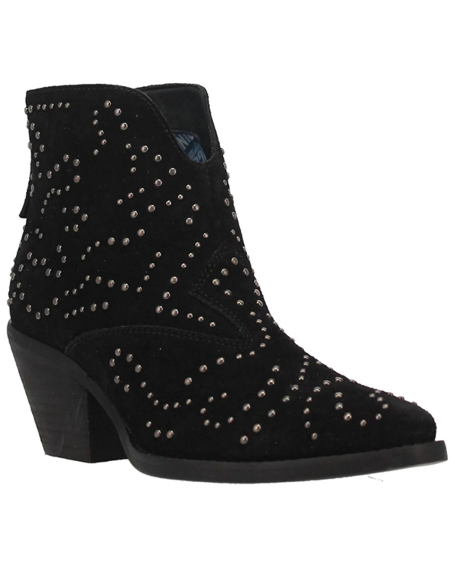 Dingo Women's Denim N Diamonds Studded Western Fashion Booties - Round Toe 1 Dingo Women's Denim N Diamonds Studded Western Fashion Booties - Round Toe