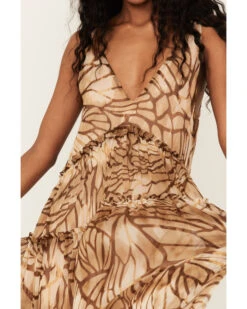 Free People Women's Julianna Abstract Print Maxi Dress 6 Free People Women's Julianna Abstract Print Maxi Dress -Ariat Western Outlet Store 2000378061 295 P3