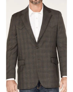 Circle S Men's Houston Glen Plaid Print Sportcoat - Big & Tall -Ariat Western Outlet Store 2000378368 200 P3