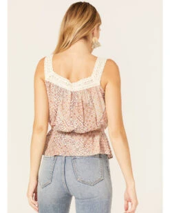 Wild Moss Women's Floral Paisley Patchwork Crochet Tank Top -Ariat Western Outlet Store 2000378753 103 P4