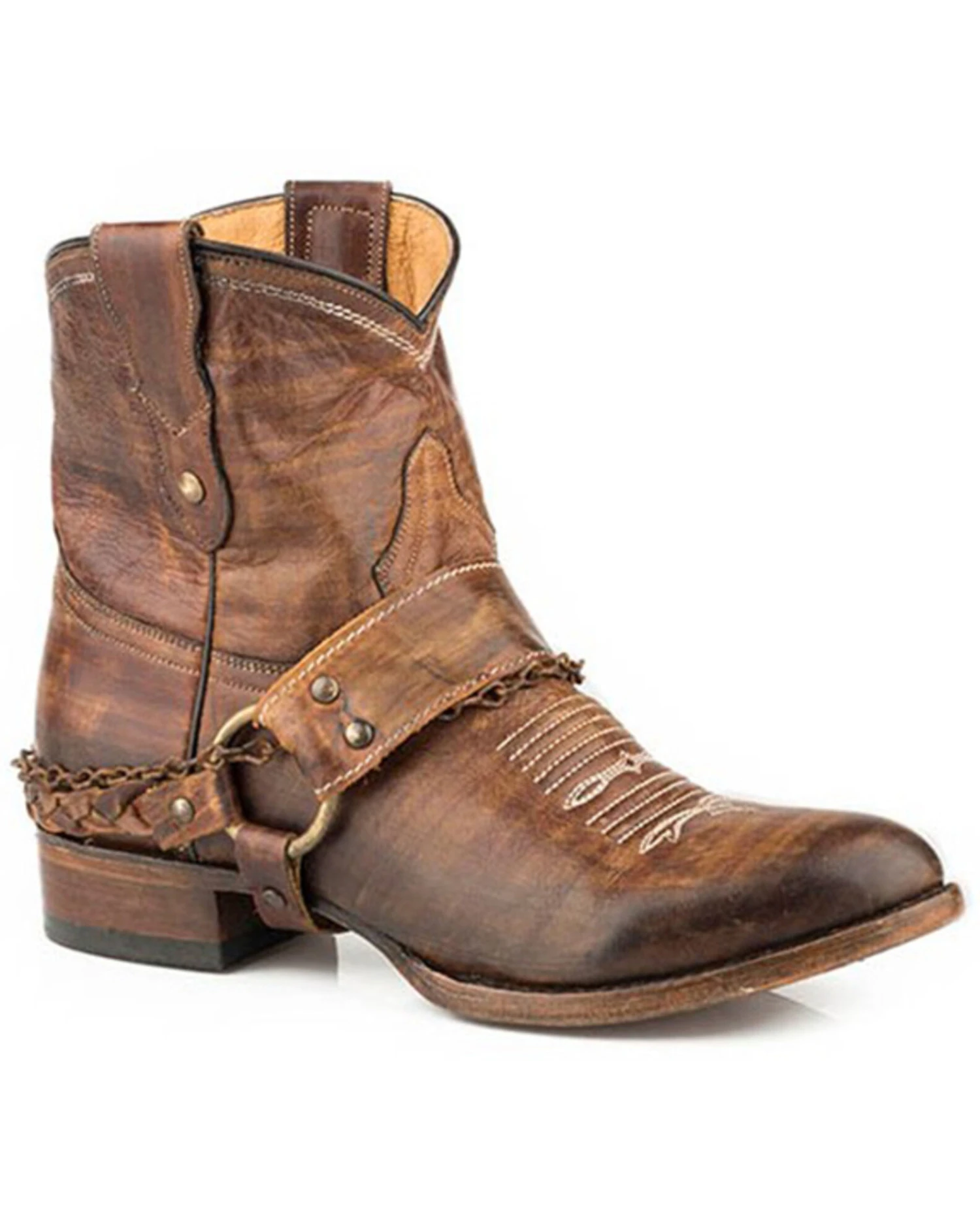 Roper Women's Selah Vintage Harness Western Fashion Booties - Round Toe 1 Roper Women's Selah Vintage Harness Western Fashion Booties - Round Toe