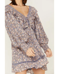 Jen's Pirate Booty Women's Floral Print Long Sleeve Wildflower Lasi Mini Dress -Ariat Western Outlet Store 2000379674 400 P3