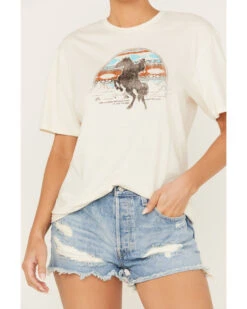 Kerusso Women's Laughs Without Fear Bronco Short Sleeve Graphic Tee -Ariat Western Outlet Store 2000379736 702 P3