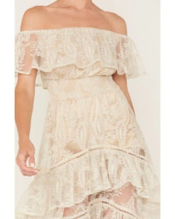 Shyanne Women's Off-Shoulder Tiered Lace Dress -Ariat Western Outlet Store 2000380623 295 P3