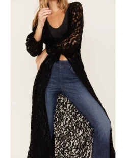 Shyanne Women's Chenille Lace Duster Kimono -Ariat Western Outlet Store 2000380647 001 P3