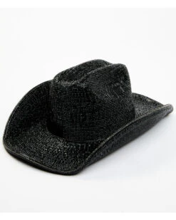 Wonderwest Women's Black Rhinestone Western Hat