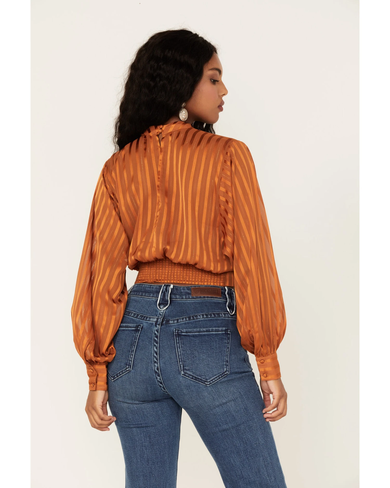 Flying Tomato Women's Shadow Stripe Top 4 Flying Tomato Women's Shadow Stripe Top - Image 4