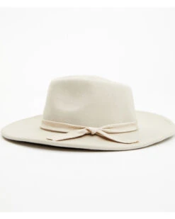 Nikki Beach Women's Cream Mink Britt Ribbon Band Fedora Hat  -Ariat Western Outlet Store 2000381581 110 P3