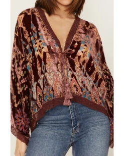 Johnny Was Women's Geo Print Burnout Dazy Kimono -Ariat Western Outlet Store 2000382060 900 P3