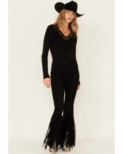 Idyllwind Women's Fringe & Embellished High Risin' Stretch Flare Jeans