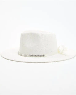 Nikki Beach Women's White Krystal Australian Toyo Fedora Hat 5 Nikki Beach Women's White Krystal Australian Toyo Fedora Hat -Ariat Western Outlet Store 2000382163 100 P3