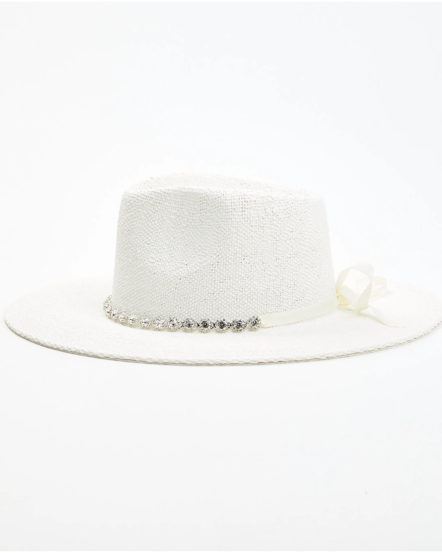 Nikki Beach Women's White Krystal Australian Toyo Fedora Hat 3 Nikki Beach Women's White Krystal Australian Toyo Fedora Hat - Image 3