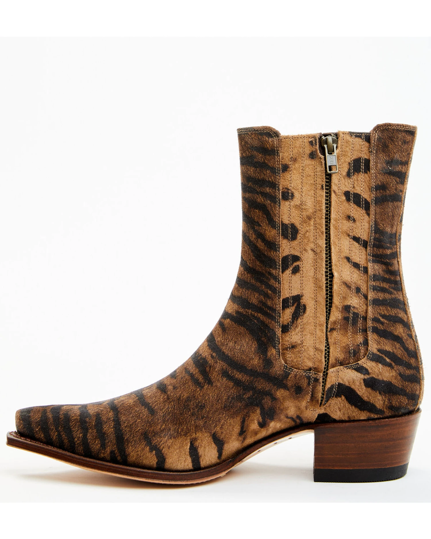 Sendra Women's Tiger Print Western Booties - Snip Toe 3 Sendra Women's Tiger Print Western Booties - Snip Toe - Image 3