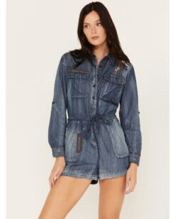 Cleo + Wolf Women's Denim Romper