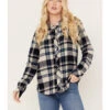 Idyllwind Women's Plaid Print Long Sleeve Woodlands Feather Western Snap Shirt