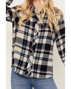 Idyllwind Women's Plaid Print Long Sleeve Woodlands Feather Western Snap Shirt -Ariat Western Outlet Store 2000382973 023 P3