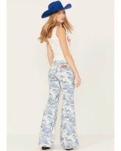 Wrangler Women's High Rise Nautical Print Wanderer Flare Jeans 6 Wrangler Women's High Rise Nautical Print Wanderer Flare Jeans -Ariat Western Outlet Store 2000383489 900 P3