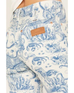 Wrangler Women's High Rise Nautical Print Wanderer Flare Jeans 7 Wrangler Women's High Rise Nautical Print Wanderer Flare Jeans -Ariat Western Outlet Store 2000383489 900 P4