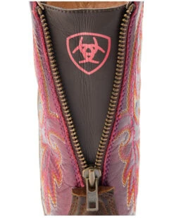 Ariat Women's Round Up Back Zip Western Performance Boots - Broad Square Toe -Ariat Western Outlet Store 2000384090 200 P6