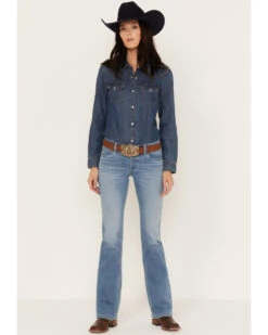 Wrangler Retro Women's Mid Rise Medium Wash Paige Bootcut Jeans -Ariat Western Outlet Store 2000384111 414 P3
