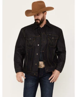 Wrangler X Pendleton Men's Dark Wash Denim Jacket 