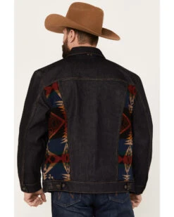 Wrangler X Pendleton Men's Dark Wash Denim Jacket  -Ariat Western Outlet Store 2000384601 417 P4