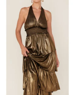 Flying Tomato Women's Metallic Tiered Maxi Dress 8 Flying Tomato Women's Metallic Tiered Maxi Dress -Ariat Western Outlet Store 2000384955 710 P4