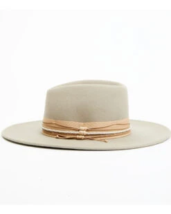 Shyanne Women's Gray Triple-Tied Grosgrain Fedora Hat -Ariat Western Outlet Store 2000385495 020 P3