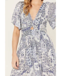 Angie Women's Paisley Print Short Sleeve Mini Dress 6 Angie Women's Paisley Print Short Sleeve Mini Dress -Ariat Western Outlet Store 2000385618 400 P3
