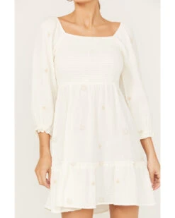 Jolt Women's Long Sleeve Smocked Dress -Ariat Western Outlet Store 2000385632 103 P3