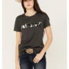 Ariat Women's Cow Print Logo Short Sleeve Graphic Tee