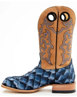 Cody James Men's Exotic Pirarucu Western Boots - Broad Square Toe  -Ariat Western Outlet Store 2000386770 400 P3