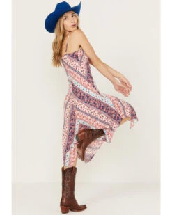 Wild Moss Women's Multi Print Hanky Hem Midi Dress -Ariat Western Outlet Store 2000387400 900 P4