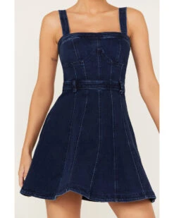 Free People Women's Margot Denim Mini Dress -Ariat Western Outlet Store 2000388002 416 P3