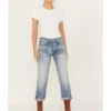 Lucky Brand Women's Medium Wash Mid Rise Boy Straight Jeans