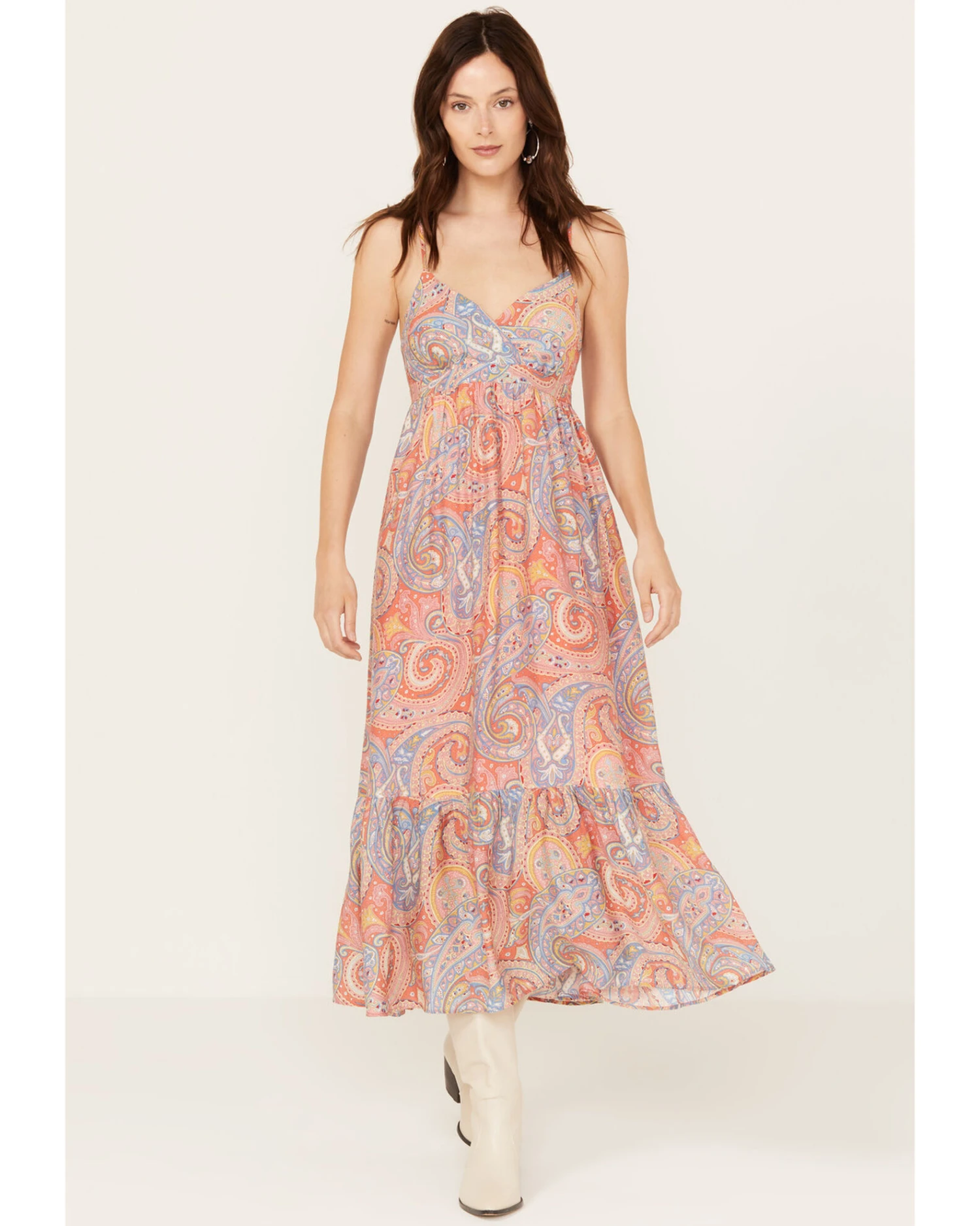 Molly Bracken Women's Isabelle Paisley Print Sleeveless Maxi Dress 1 Molly Bracken Women's Isabelle Paisley Print Sleeveless Maxi Dress