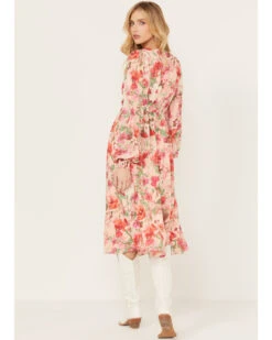 Flying Tomato Women's Floral Print Long Sleeve Midi Dress -Ariat Western Outlet Store 2000388710 650 P4