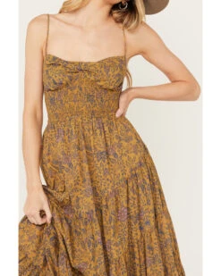 Free People Women's Sundrenched Floral Print Sleeveless Maxi Dress -Ariat Western Outlet Store 2000392163 341 P3