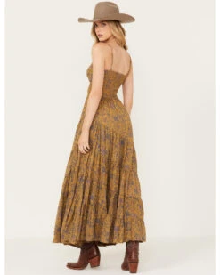 Free People Women's Sundrenched Floral Print Sleeveless Maxi Dress -Ariat Western Outlet Store 2000392163 341 P4